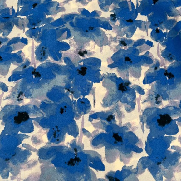 J.Crew Womens Blue Floral Ruffle Hem Blouse With Bell Sleeves & Tiered Design M - Picture 3 of 8